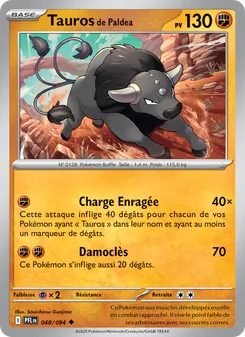 Tauros de Paldea, Flammes Fantasmagoriques No. 048 Normal