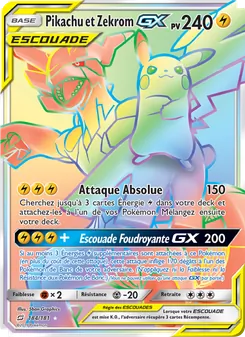 Pikachu et Zekrom GX, Duo de Choc No. 184 Normal