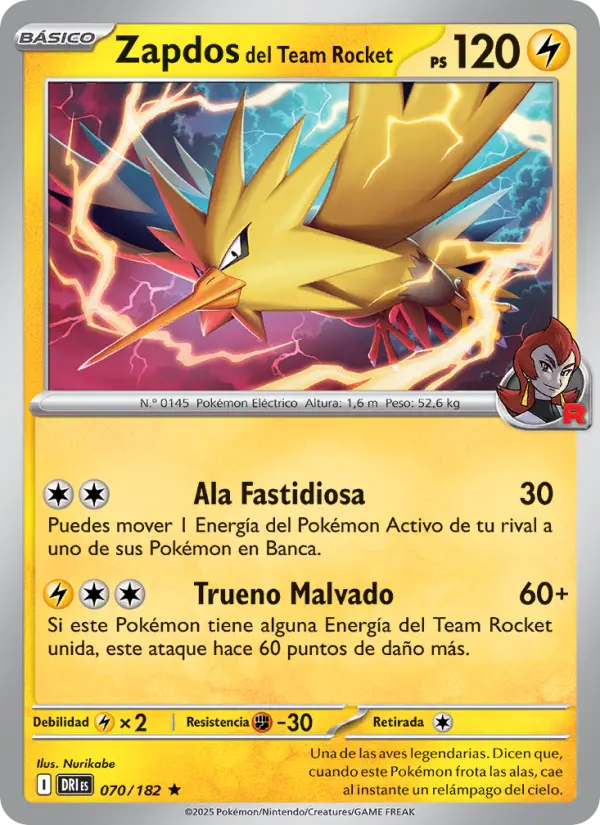 Zapdos del Team Rocket, Rivales Predestinados Nº 070