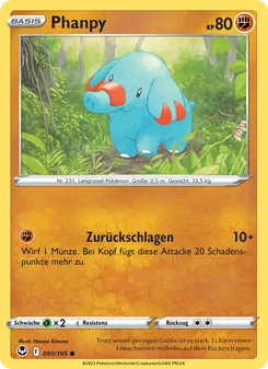 Phanpy, Silberne Sturmwinde Nº 091 Normal