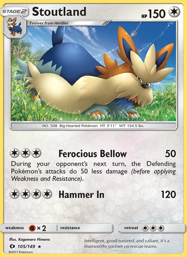 Stoutland, Sun & Moon Nº 105