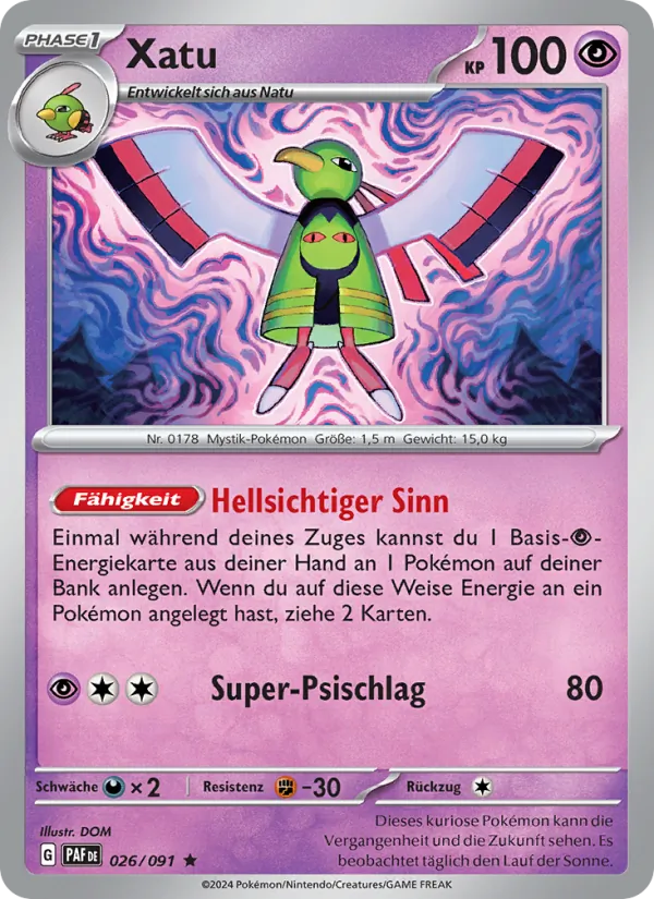 Xatu, Paldeas Schicksale No. 026