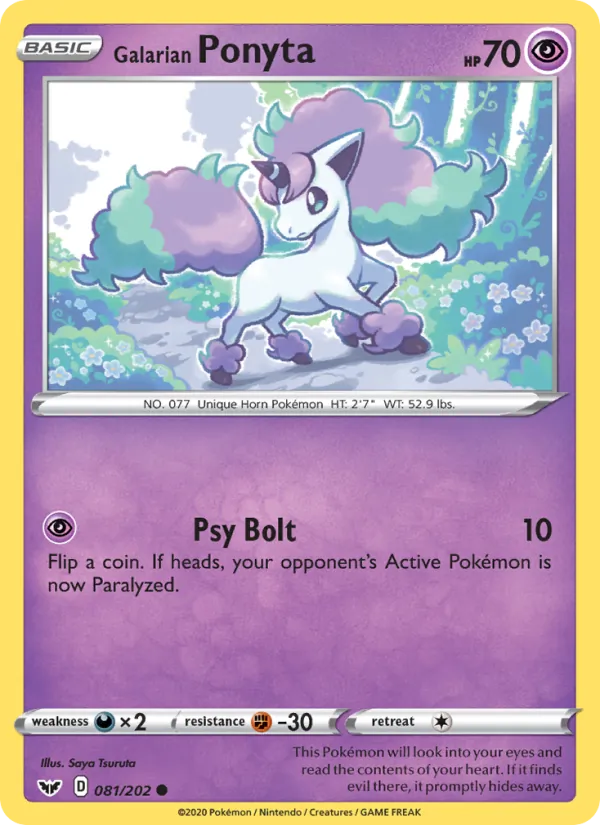 Galarian Ponyta, Sword & Shield No. 81
