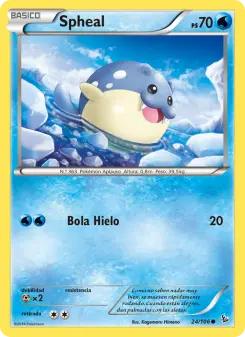 Spheal, Destellos de Fuego No. 24 Normal