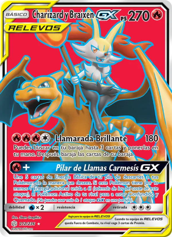 Charizard y Braixen GX, Eclipse Cósmico Nº 212