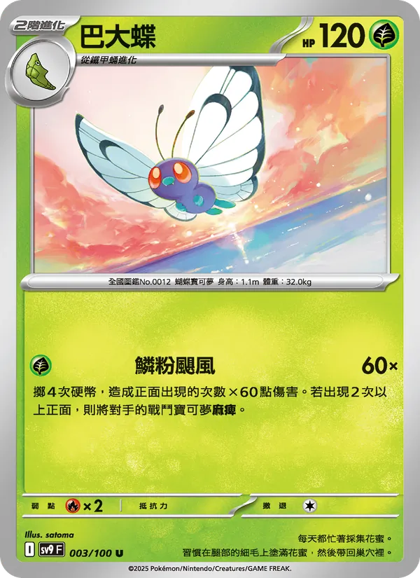 巴大蝶, 對戰搭檔 Nº 003