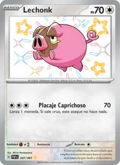 Lechonk, Destinos de Paldea No. 207 Holo