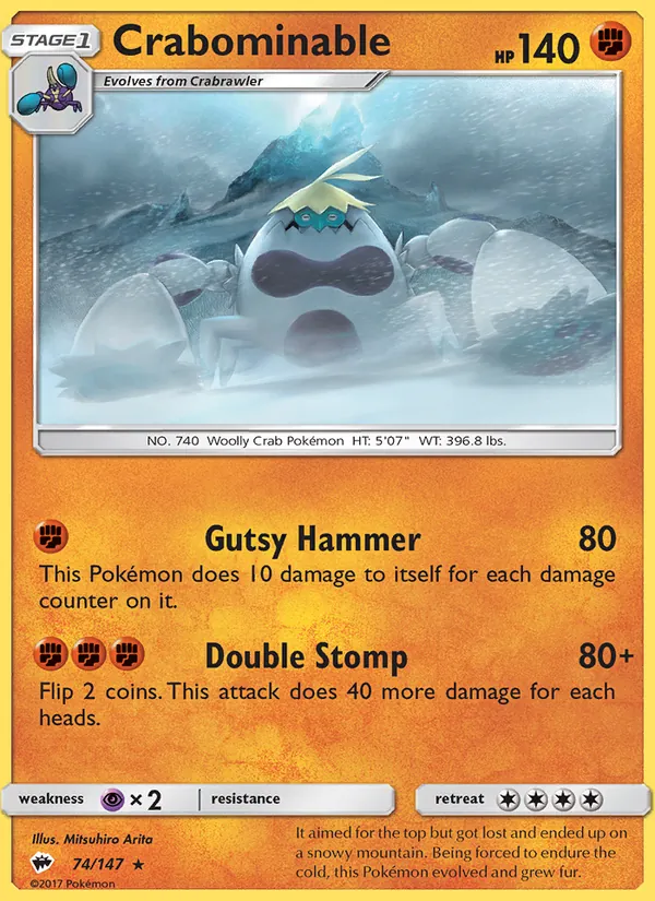 Crabominable, Burning Shadows Nº 74