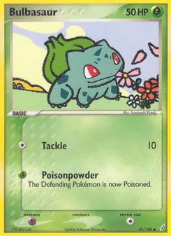 Bulbasaur, Crystal Guardians Nº 45 Normal