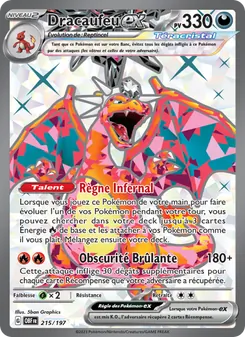 Dracaufeu-ex, Flammes Obsidiennes No. 215 Holo