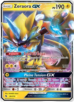 Zeraora GX, Tonnerre Perdu Nº 86 Normal
