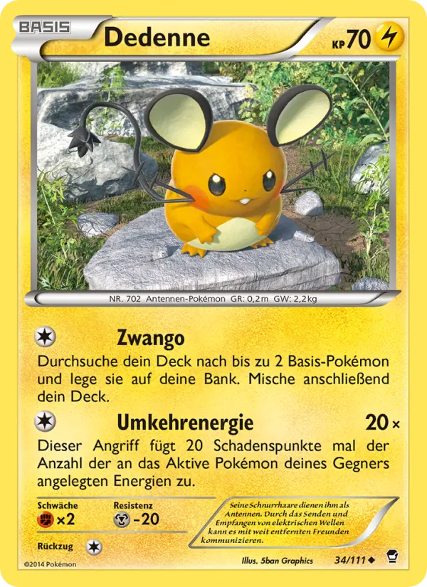 Dedenne, Fliegende Fäuste Nº 34