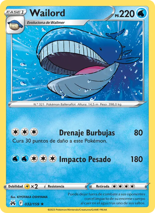 Wailord, Cenit Supremo Nº 032