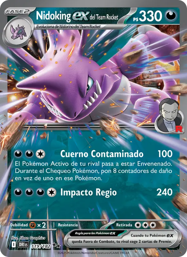 Nidoking ex del Team Rocket, Rivales Predestinados No. 119
