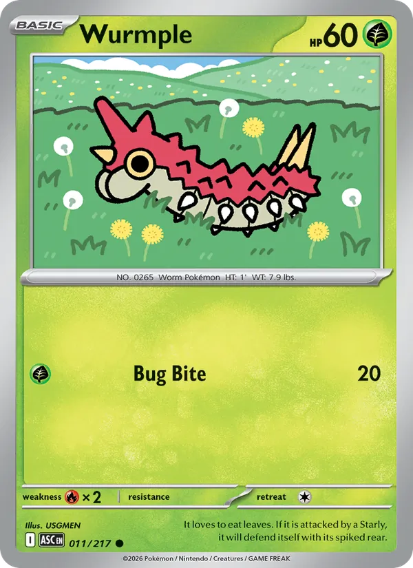 Wurmple, Ascended Heroes Nº 011