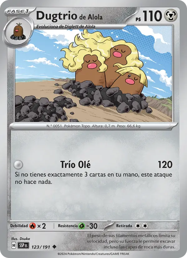 Dugtrio de Alola, Chispas Fulgurantes Nº 123