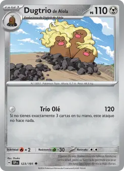 Dugtrio de Alola, Chispas Fulgurantes Nº 123 Normal