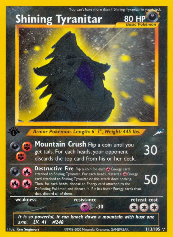 Shining Tyranitar, Neo Destiny Nº 113