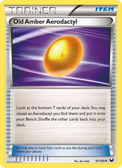 Old Amber Aerodactyl, Dark Explorers Nº 97 Normal
