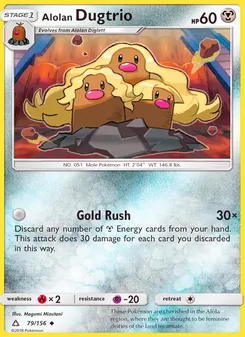 Alolan Dugtrio, Ultra Prism Nº 79 Normal