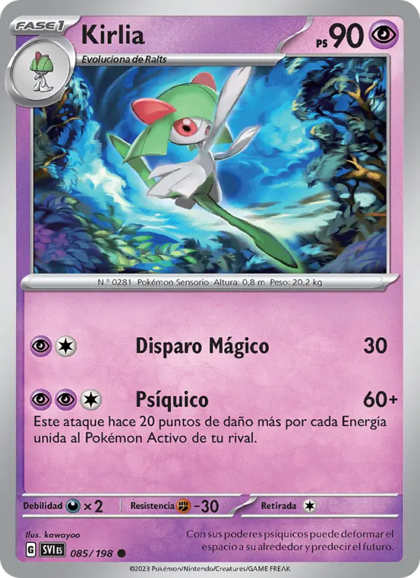 Kirlia, Escarlata y Púrpura Nº 085