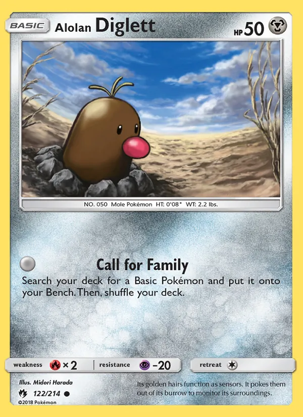 Alolan Diglett, Lost Thunder No. 122