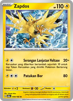 Zapdos, Kilat Rasi No. 059 Normal