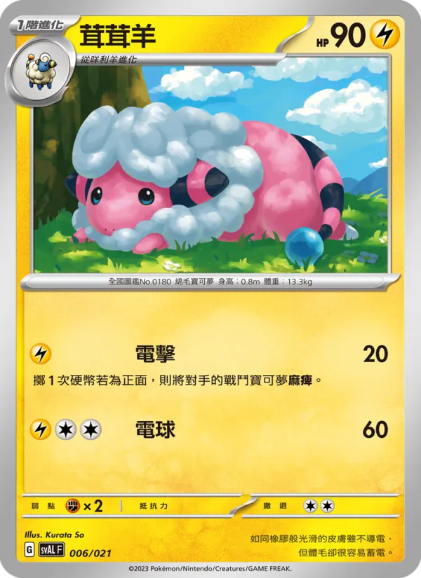 茸茸羊, 起始組合ex 呆火鱷&電龍 ex No. 006