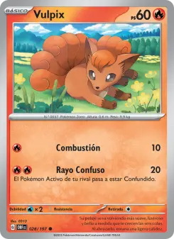 Vulpix, Llamas Obsidianas No. 028 Normal