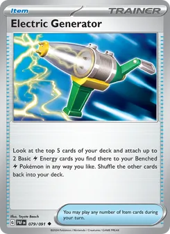 Electric Generator, Paldean Fates Nº 079 Normal