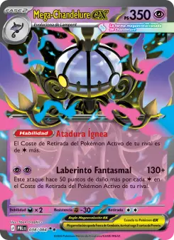 Mega-Chandelure ex, Oscuridad Absoluta Nº 038 Holo