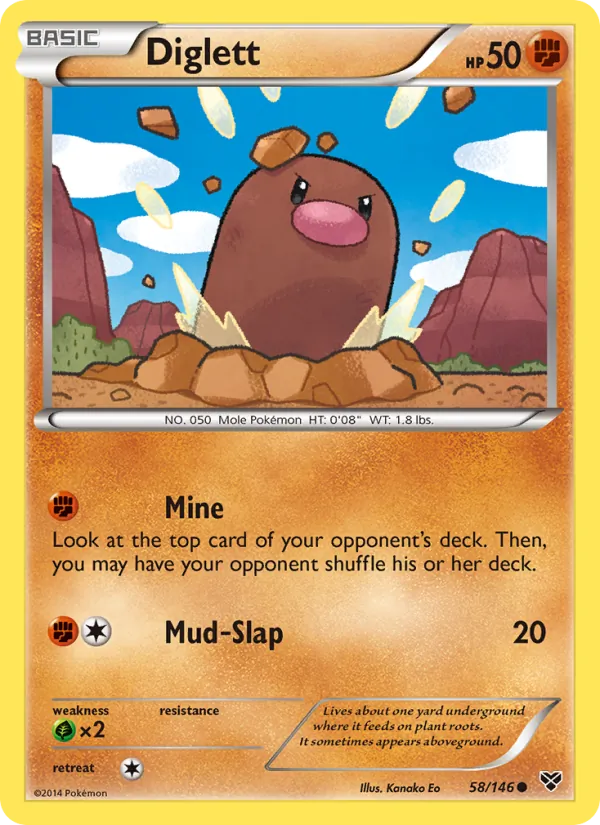 Diglett, XY No. 58