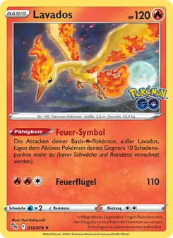 Lavados, Pokémon GO Nº 012 Holo