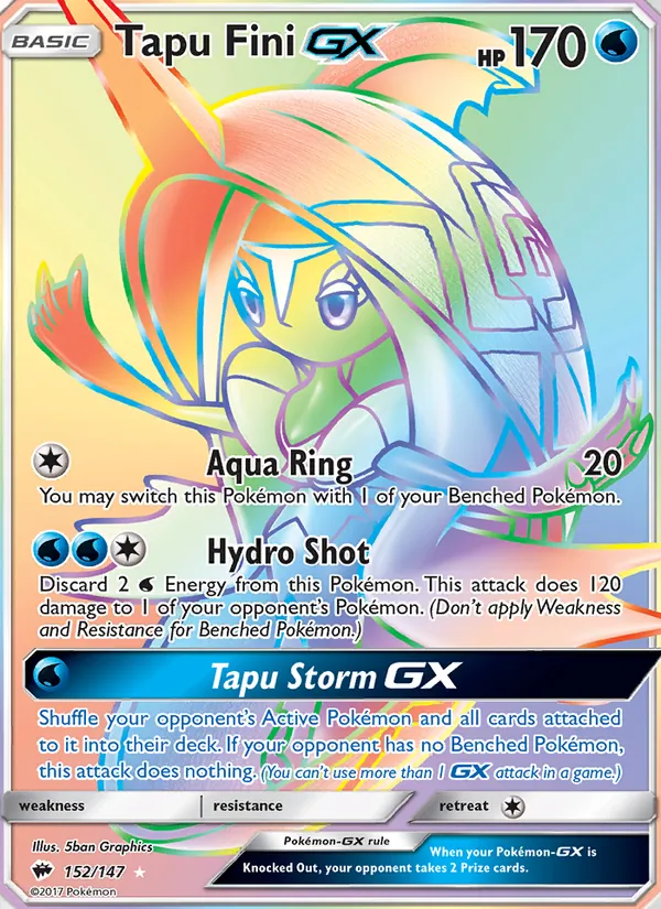Tapu Fini GX, Burning Shadows Nº 152