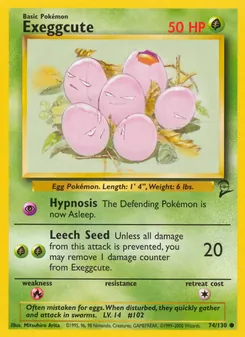 Exeggcute, Base Set 2 No. 74 Normal