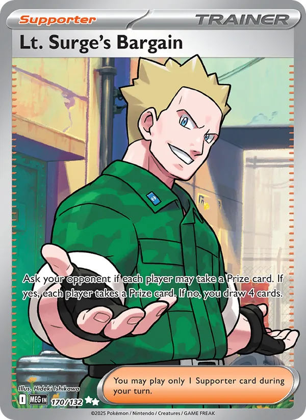 Lt. Surge's Bargain, Mega Evolution No. 170