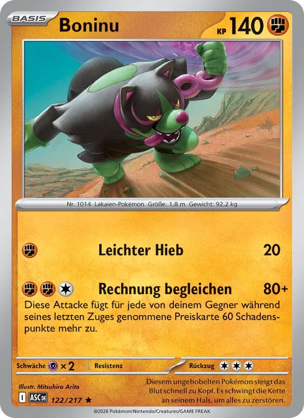 Boninu, Erhabene Helden Nº 122