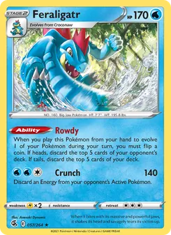 Feraligatr, Fusion Strike Nº 57 Holo