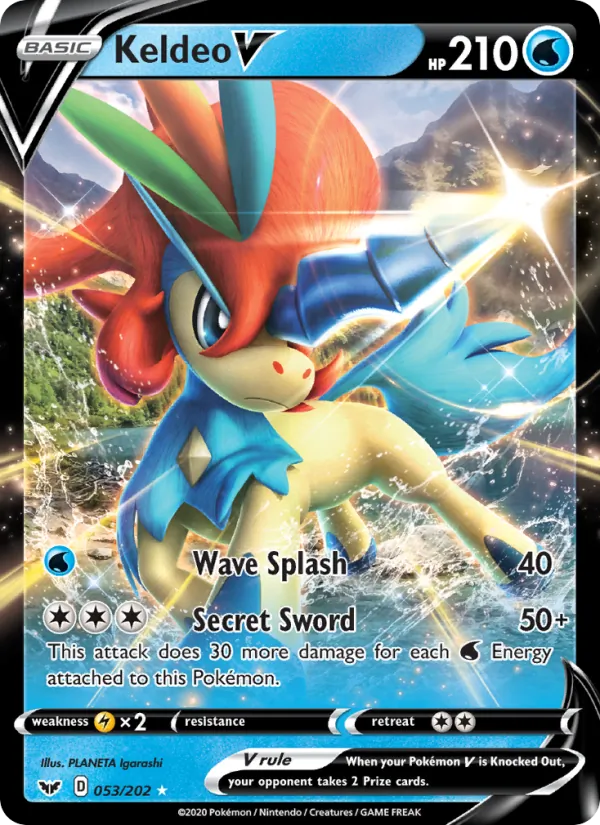 Keldeo V, Sword & Shield Nº 53