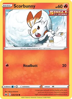 Scorbunny, Chilling Reign No. 26 Normal