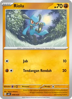Riolu, Fuecoco & Ampharos ex Nº 008 Normal