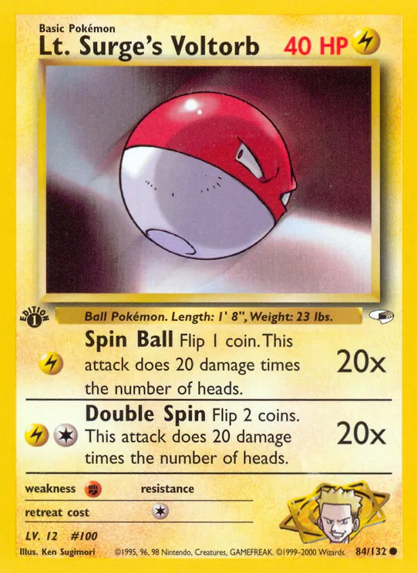 Lt. Surge's Voltorb, Gym Heroes Nº 84