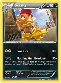 Scrafty, Furious Fists No. 67 Normal