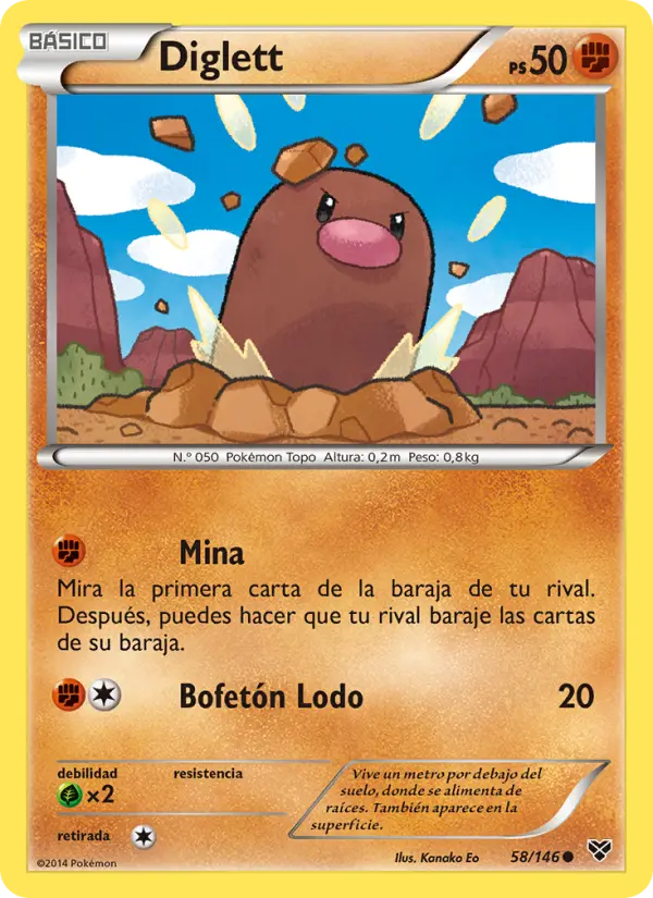 Diglett, XY Nº 58