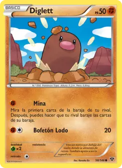 Diglett, XY Nº 58 Normal