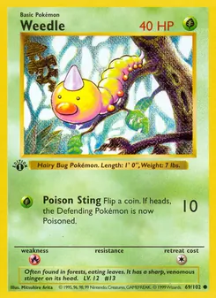 Weedle, Base Set No. 69 Normal