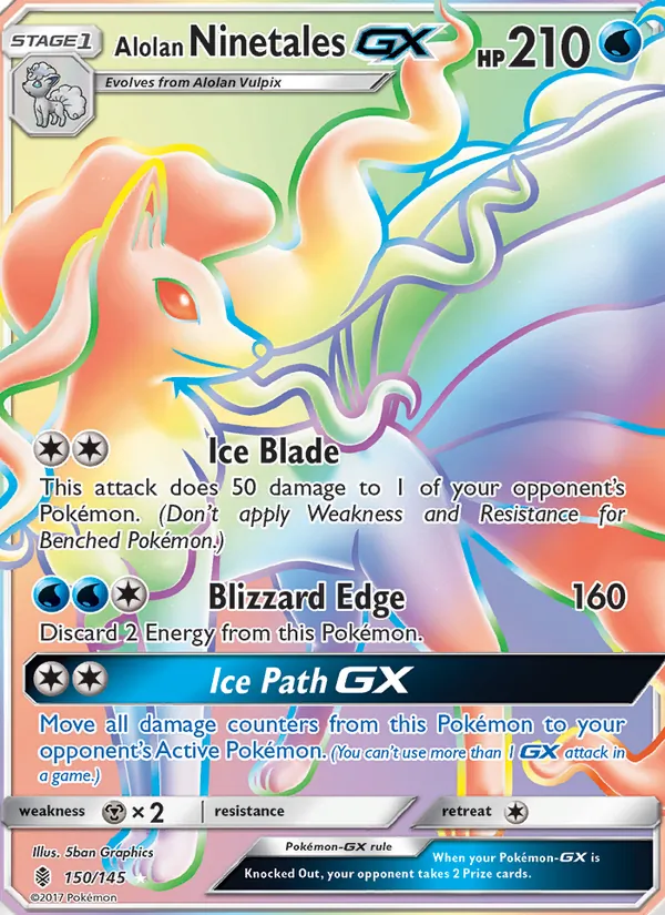 Alolan Ninetales GX, Guardians Rising Nº 150