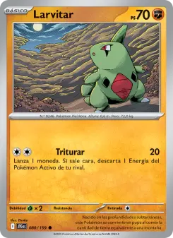 Larvitar, Juntos de Aventuras Nº 080 Normal