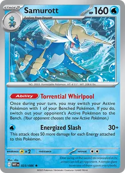 Samurott, White Flare No. 023 Holo