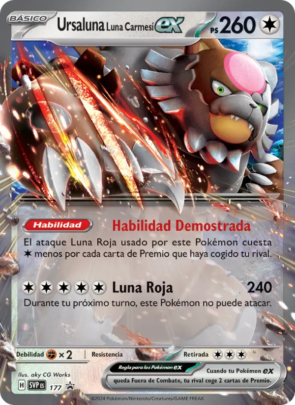Ursaluna Luna Carmesí ex, SVP Black Star Promos Nº 177